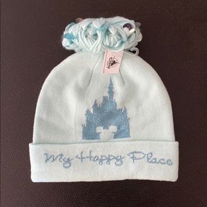 Disney Parks ''My Happy Place'' Knit Pom Pom Hat